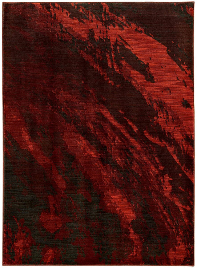 Oriental Weavers Sphinx Sedona 6367B Red / Charcoal Rugs.