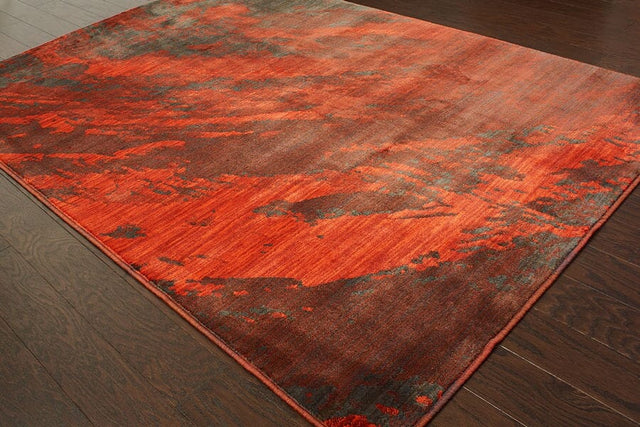 Oriental Weavers Sphinx Sedona 6367B Red / Charcoal Rugs.