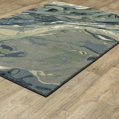 Oriental Weavers Sphinx Seneca Se10A Blue/ Green Rugs.