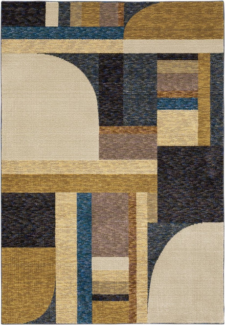 Oriental Weavers Sphinx Strada Str01 Gold/ Blue Rugs.