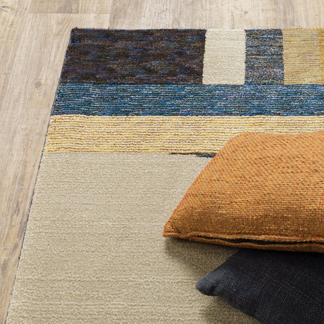 Oriental Weavers Sphinx Strada Str01 Gold/ Blue Rugs.