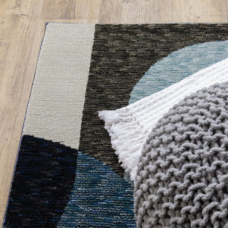 Oriental Weavers Sphinx Strada Str03 Blue/ Grey Rugs.