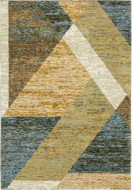 Oriental Weavers Sphinx Strada Str09 Gold/ Blue Rugs.