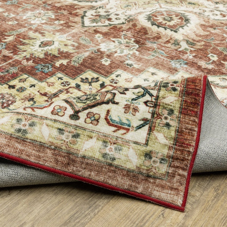 Oriental Weavers Sphinx Sumter Sum01 Red/ Ivory Rug.
