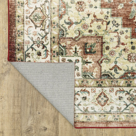 Oriental Weavers Sphinx Sumter Sum01 Red/ Ivory Rug.