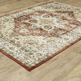 Oriental Weavers Sphinx Sumter Sum01 Red/ Ivory Rug.