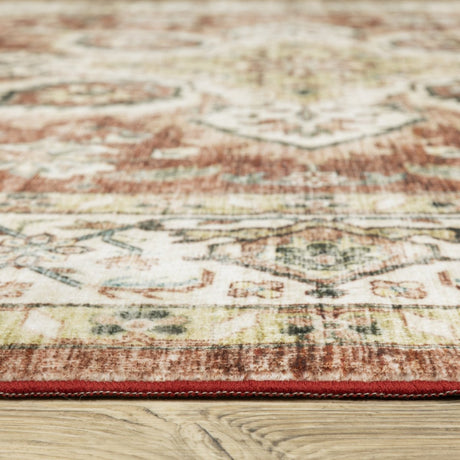 Oriental Weavers Sphinx Sumter Sum01 Red/ Ivory Rug.