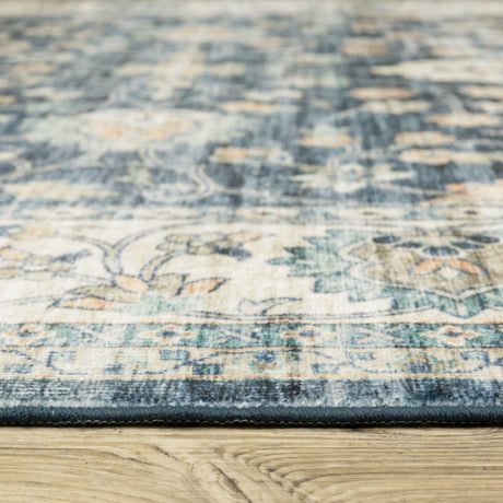 Oriental Weavers Sphinx Sumter Sum02 Blue/ Ivory Rug.