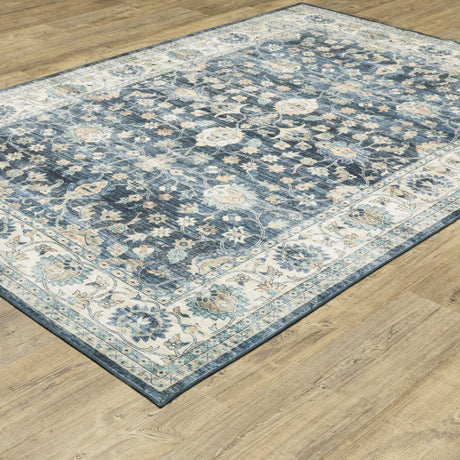 Oriental Weavers Sphinx Sumter Sum02 Blue/ Ivory Rug.