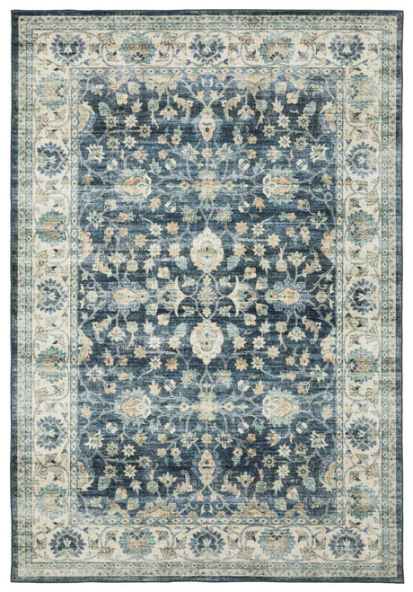 Oriental Weavers Sphinx Sumter Sum02 Blue/ Ivory Rug.