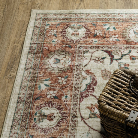 Oriental Weavers Sphinx Sumter Sum03 Ivory/ Rust Rug.