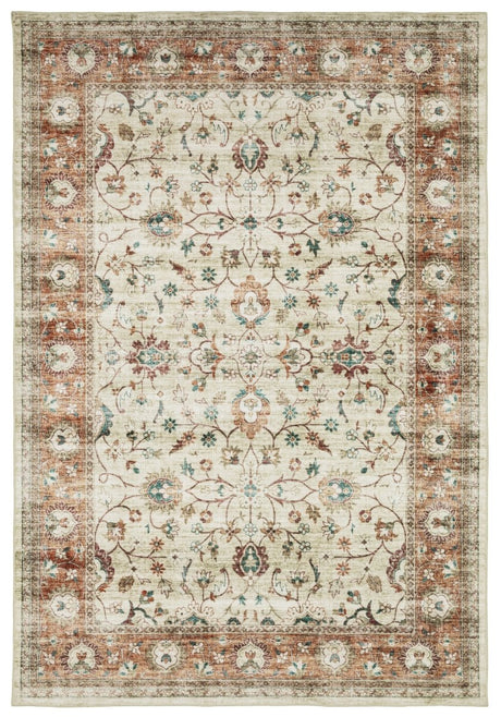 Oriental Weavers Sphinx Sumter Sum03 Ivory/ Rust Rug.