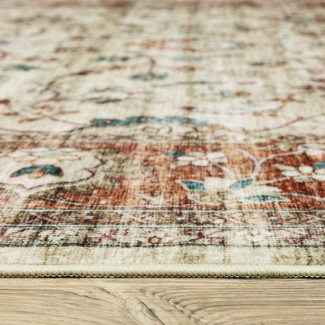 Oriental Weavers Sphinx Sumter Sum03 Ivory/ Rust Rug.