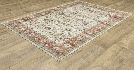 Oriental Weavers Sphinx Sumter Sum03 Ivory/ Rust Rug.