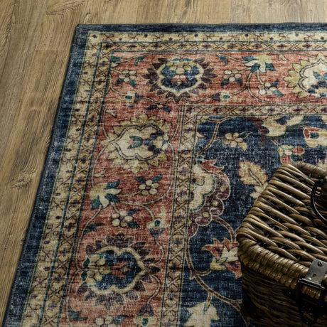 Oriental Weavers Sphinx Sumter Sum04 Blue/ Rust Rug.