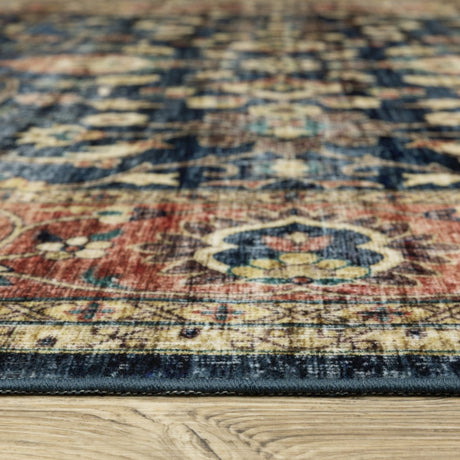 Oriental Weavers Sphinx Sumter Sum04 Blue/ Rust Rug.