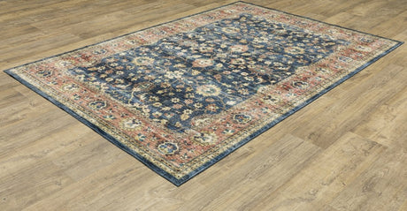 Oriental Weavers Sphinx Sumter Sum04 Blue/ Rust Rug.