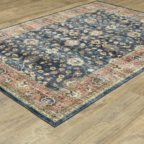 Oriental Weavers Sphinx Sumter Sum04 Blue/ Rust Rug.