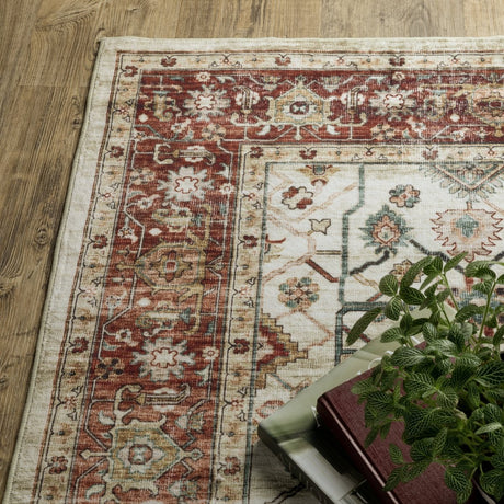 Oriental Weavers Sphinx Sumter Sum05 Ivory/ Red Rug.