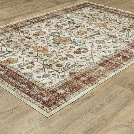 Oriental Weavers Sphinx Sumter Sum05 Ivory/ Red Rug.
