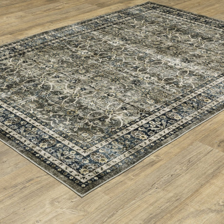 Oriental Weavers Sphinx Sumter Sum06 Grey/ Blue Rug.