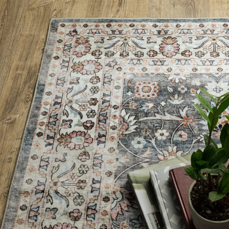 Oriental Weavers Sphinx Sumter Sum07 Grey/ Ivory Rug.