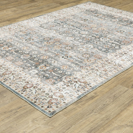 Oriental Weavers Sphinx Sumter Sum07 Grey/ Ivory Rug.