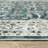 Oriental Weavers Sphinx Sumter Sum08 Teal/ Ivory Rug.