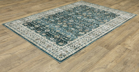 Oriental Weavers Sphinx Sumter Sum08 Teal/ Ivory Rug.