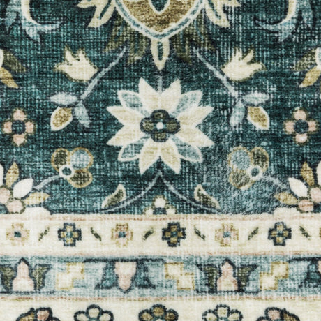 Oriental Weavers Sphinx Sumter Sum08 Teal/ Ivory Rug.