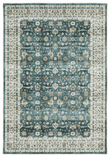 Oriental Weavers Sphinx Sumter Sum08 Teal/ Ivory Rug.