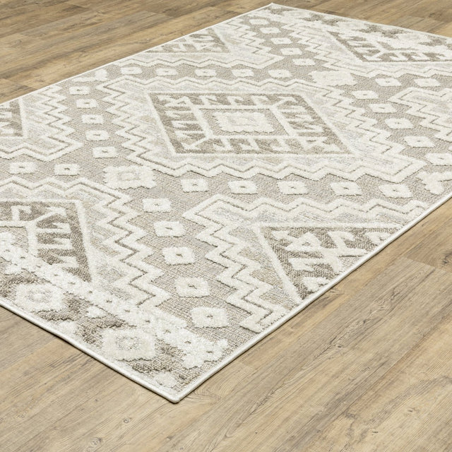 Oriental Weavers Sphinx Tangier Tan03 Beige/ Brown Rug.