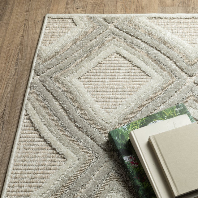 Oriental Weavers Sphinx Tangier Tan04 Grey/ Beige Rug.