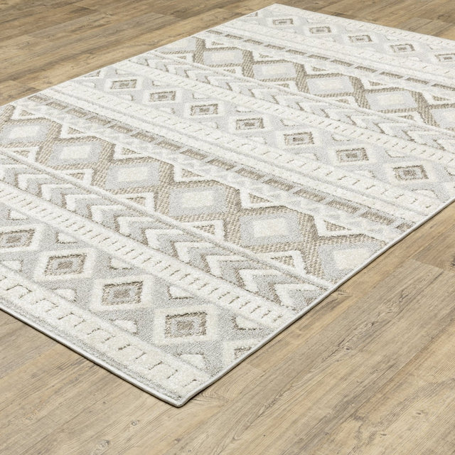 Oriental Weavers Sphinx Tangier Tan06 Grey/ Beige Rug.