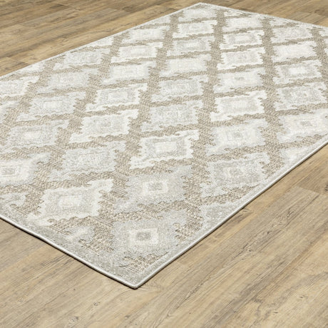 Oriental Weavers Sphinx Tangier Tan08 Beige/ Grey Rug.