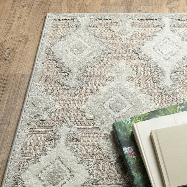 Oriental Weavers Sphinx Tangier Tan08 Beige/ Grey Rug.