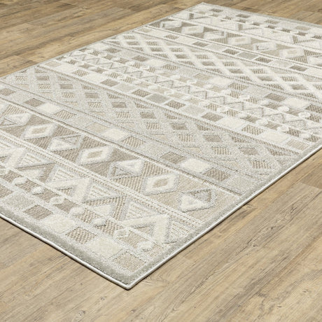 Oriental Weavers Sphinx Tangier Tan09 Beige/ Grey Rug.