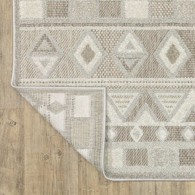 Oriental Weavers Sphinx Tangier Tan09 Beige/ Grey Rug.