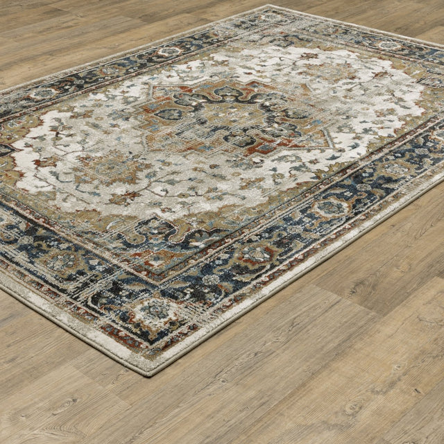 Oriental Weavers Sphinx Venice 054X8 Beige/ Blue Rugs.