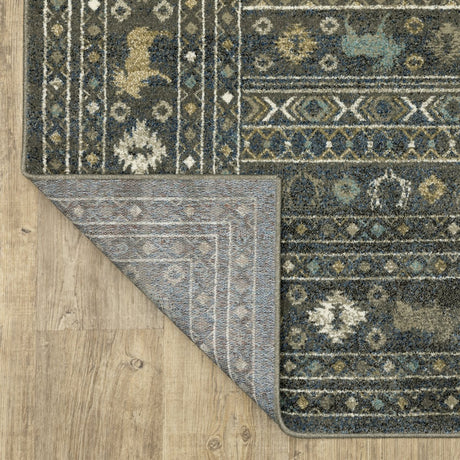 Oriental Weavers Sphinx Venice 095E8 Blue/ Gold Rug.