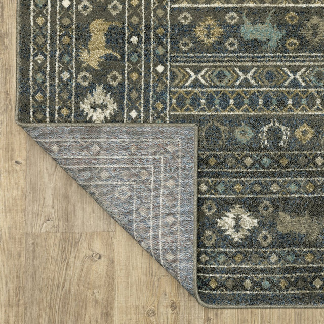 Oriental Weavers Sphinx Venice 095E8 Blue/ Gold Rug.