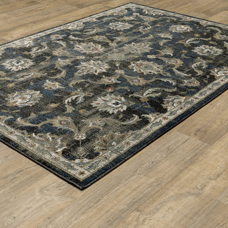 Oriental Weavers Sphinx Venice 4333B Charcoal/ Blue Rugs.