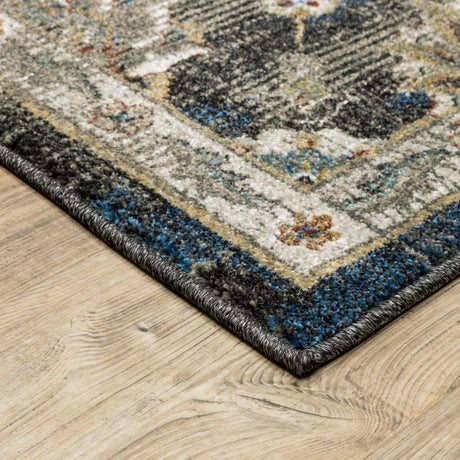 Oriental Weavers Sphinx Venice 4333B Charcoal/ Blue Rugs.