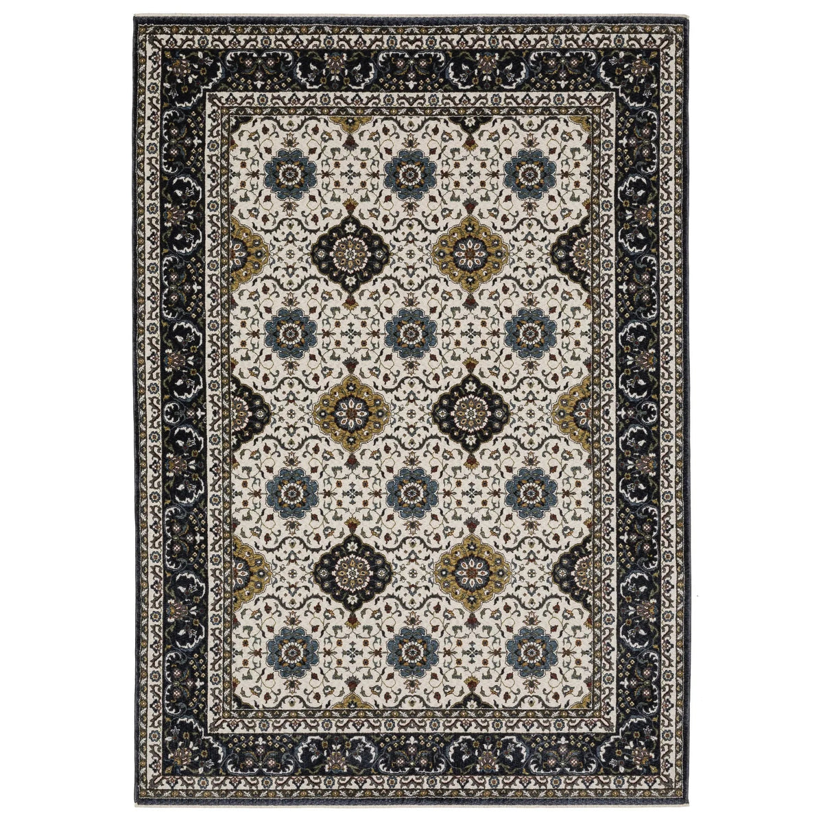 Oriental Weavers Sphinx Vivian VI04D Navy Rugs - main flat