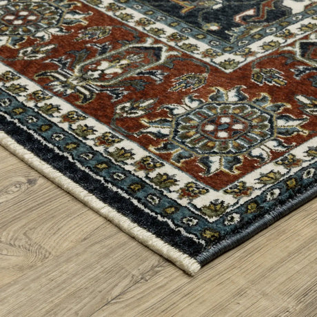 Oriental Weavers Sphinx Vivian VI05A Red Rugs - corner detail