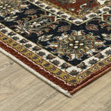 Oriental Weavers Sphinx Vivian VI05X Navy Rugs - corner detail