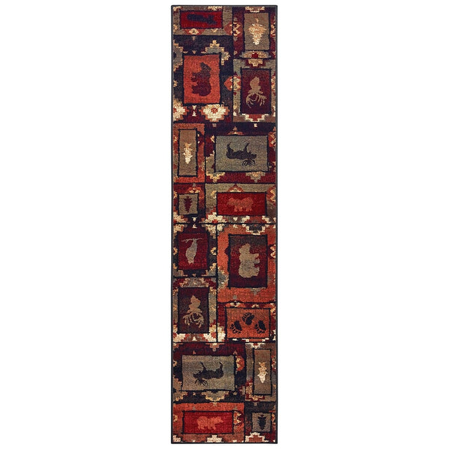 Oriental Weavers Sphinx Woodlands 9601D Brown / Rust Rugs.