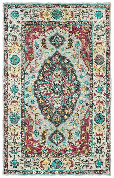 Oriental Weavers Sphinx Zahra 75504 Grey / Pink Rugs.