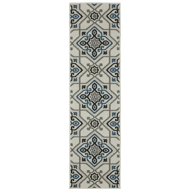 Oriental Weavers Torrey 004Y1 Beige/ Blue Rug.