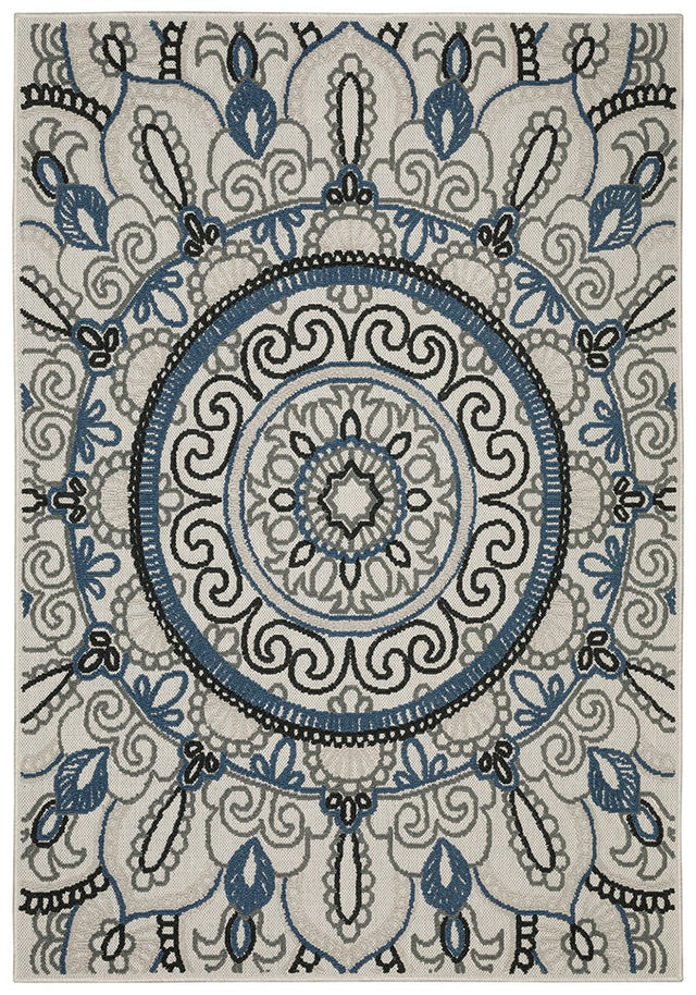 Oriental Weavers Torrey 072J1 Beige/ Blue Rug.